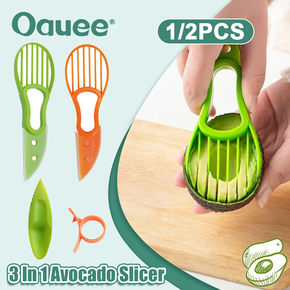 

3 In 1 Avocado Slicer Shea Corer Separator Fruit Splitter Pulp Peeler Plastic Orange Opener Kitchen Vegetable Gadget Accessories