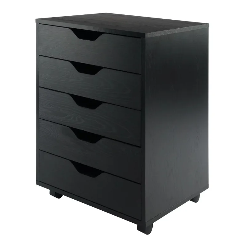 

Winsome Wood Halifax 5-Drawer Mobile Cabinet, Black Finish