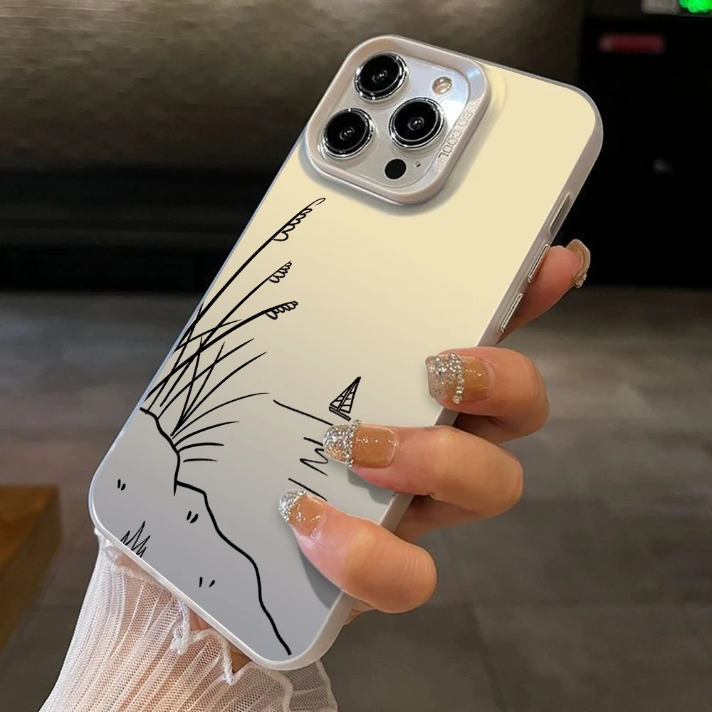 Etui do Vivo S18 S17 S16 Pro 5G S17T S16E T2 4G T3 Luxurious Scenery Matte Cover Shockproof IMD Plating