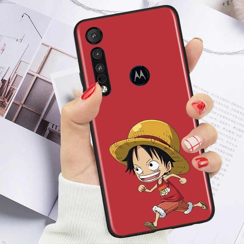japanese one piece luffy for motorola moto g g60 g60s g50 g40 g9 g10 e7i e6s power edge 20 e20 2021 x3 s pro black phone case free global shipping