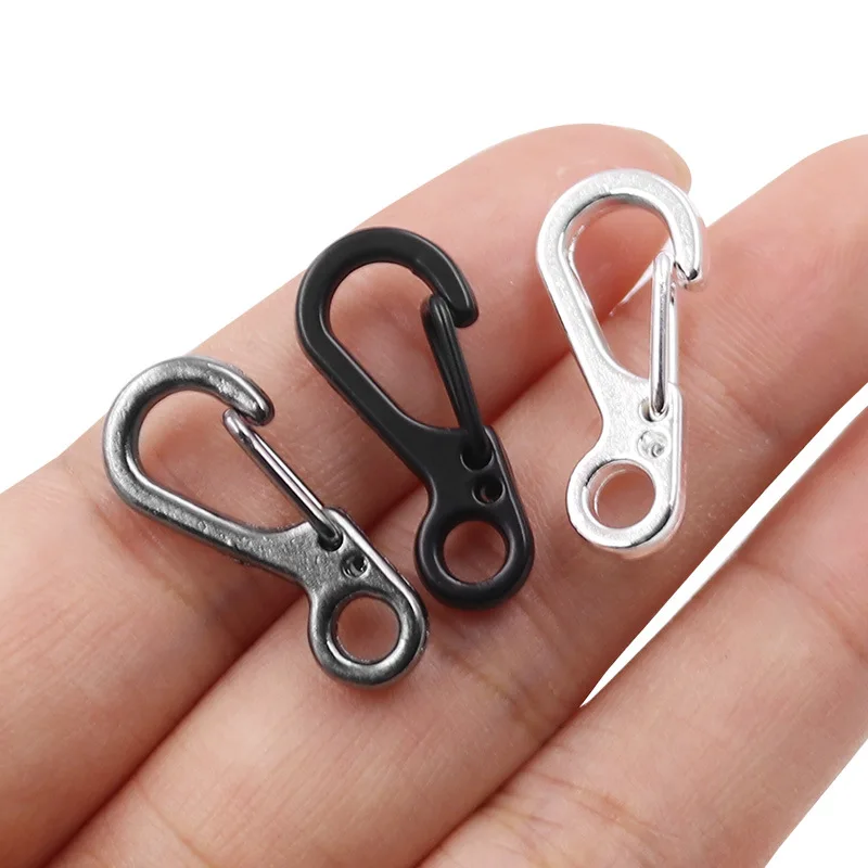 

Portable mini buckle spring buckle outdoor quick buckle small metal hook key buckle accessories umbrella rope key ring