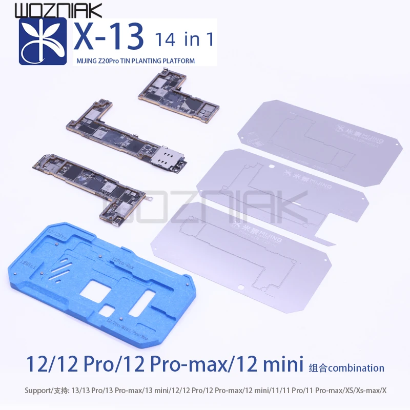 MiJing Z20 Pro средний слой посадки Оловянная платформа для iPhone X-13 pro max BGA реболлинговая