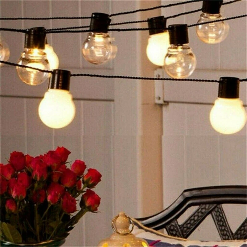 

HOT-Solar Powered Retro Bulb String Lights For Garden Outdoor Fairy Summer Lamp 10LED 3.5M