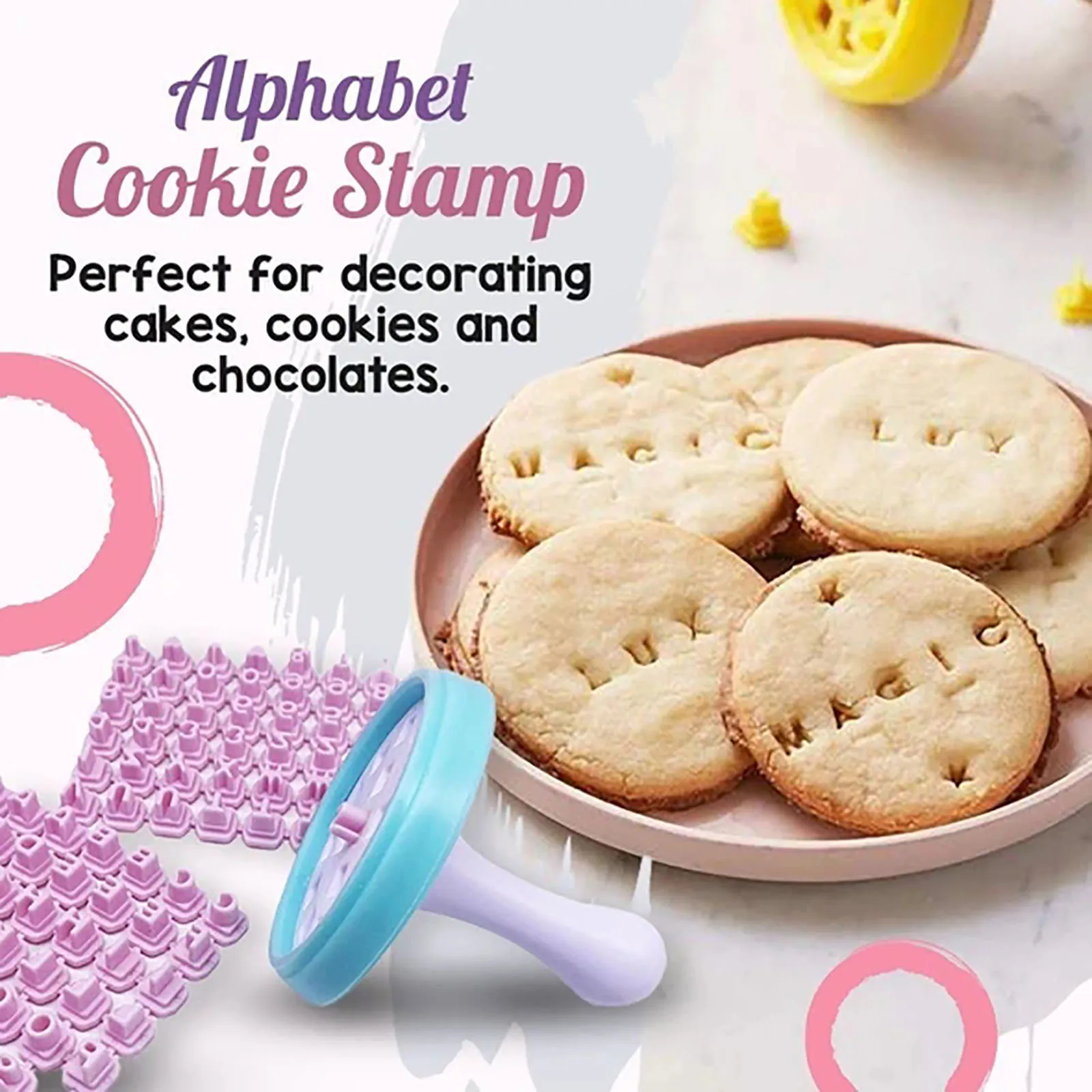 Набор сменных алфавитных штампов для печенья значок печати форма сделай сам