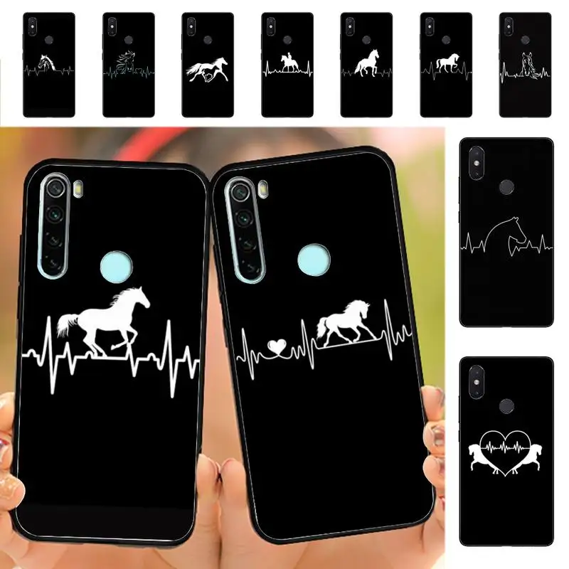 

Horse Heartbeat Phone Case for Redmi Note 8 7 9 4 6 pro max T X 5A 3 10 lite pro