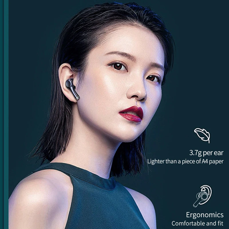 juessen j7 tws bluetooth 5 2 earphones enc wireless headphones 4 mic hd calling earbuds 30 hours battery for smart phones free global shipping