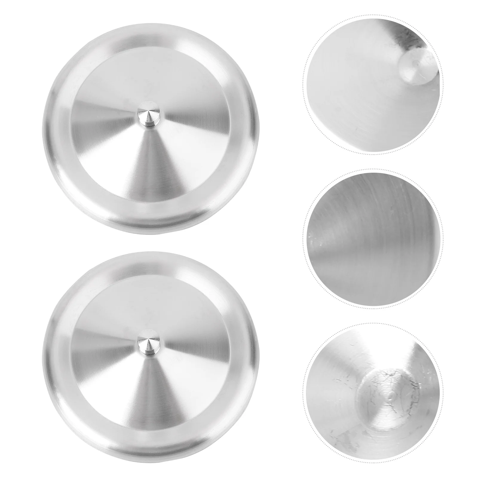 

2 Pcs Drinking Glass Covers Metal Coffee Cup Drink Cup Lids Stainless Steel Coffee Cup Teacup Lid Coffee Mug Cover