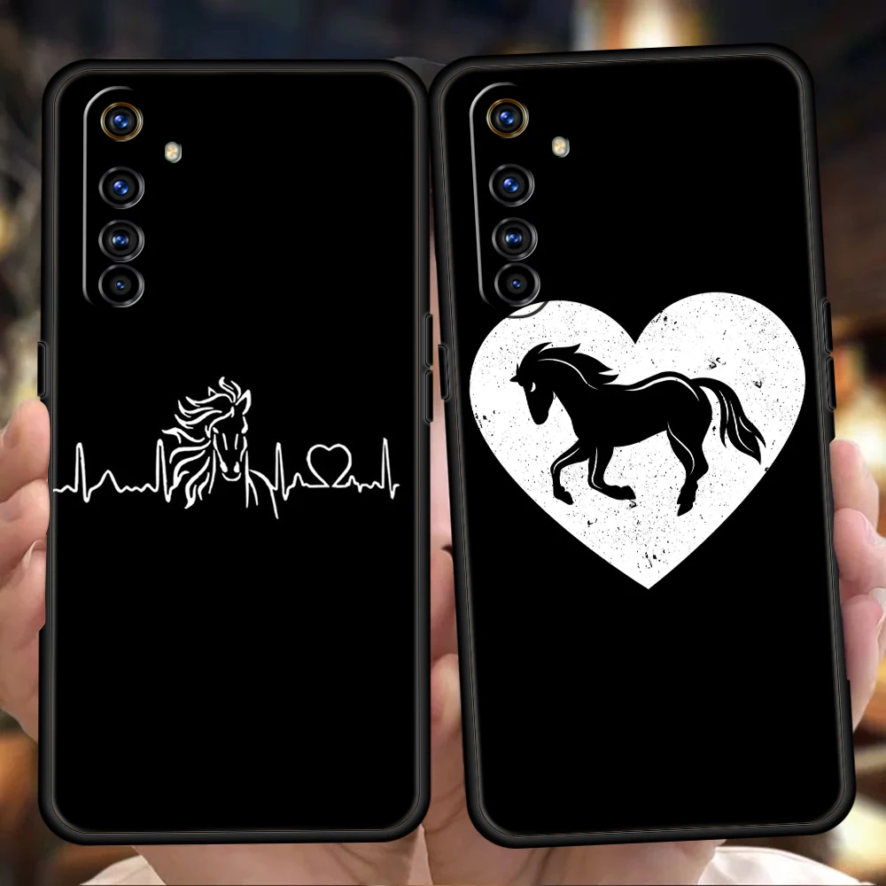 

Horse Pony Horse Heartbeat Phone Case Cover for Oppo A12 A15 A16 A74 A76 A54 Reno 6 7 Find X5 Pro A9 2020 Plus 5G Silicone Shell