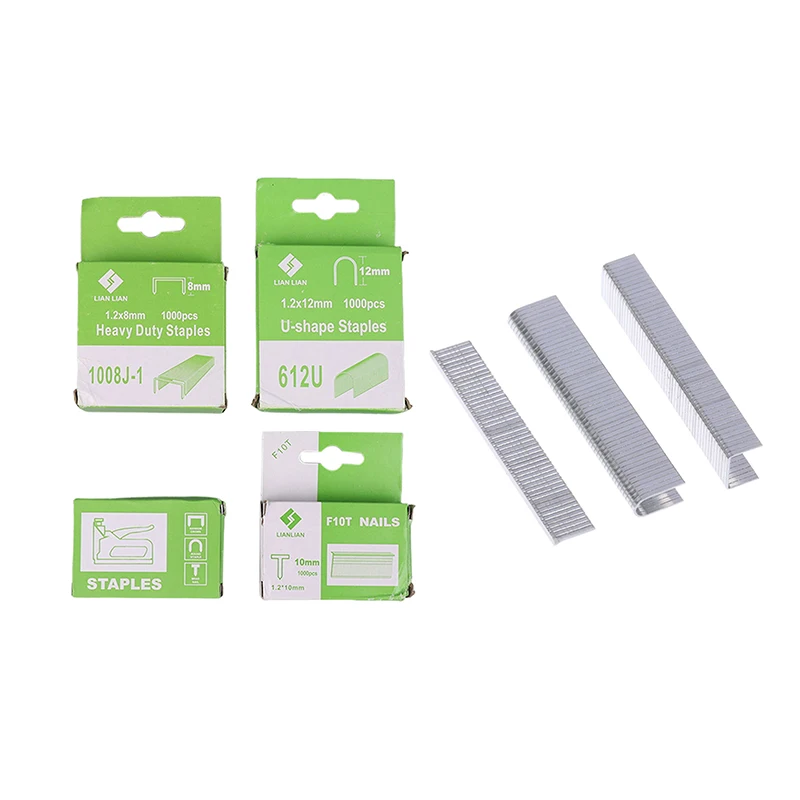 600/1000 шт. 8/10/12 мм инструмент для переплета скобы гвозди U дверь Т-образный степлер в