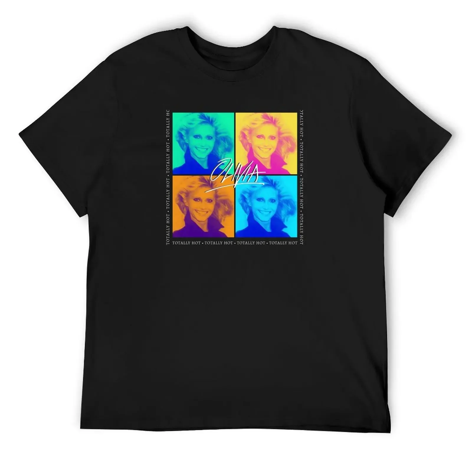 Копия Olivia Newton-John Totally Hot Pop Art - белая футболка по индивидуальному заказу