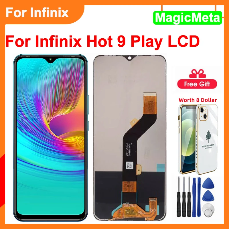 

Дисплей 6,82 дюйма для infinix Hot9 Play X680, ЖК-дисплей кодирующий преобразователь сенсорного экрана в сборе для infinix Hot 9Play, запасные части для ЖК-дисп...