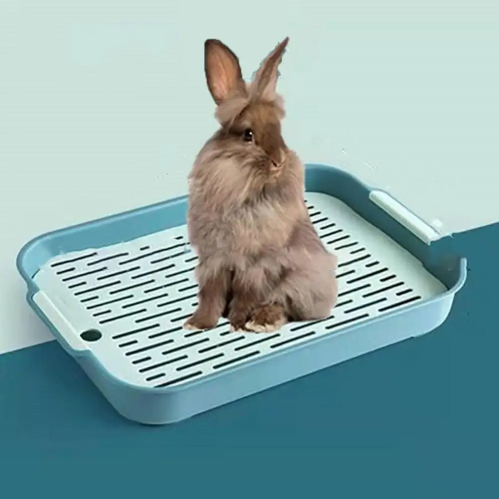

1pc Rabbit Toilet Small Pet Washable Plastic Urinal Hamster Cage Fixed Litter Tray Guinea Pig Chinchilla Accessoires