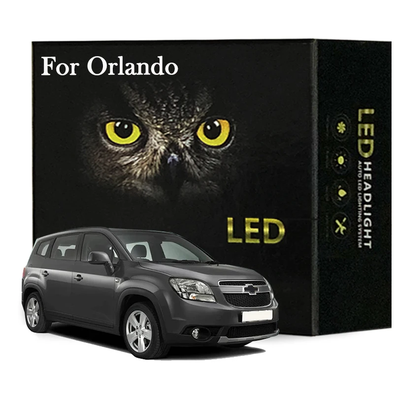 

12Pcs Led Interior Light Kit For Chevrolet Orlando 2012 2013 2014 Dome Map License Plate Lights Canbus No Error