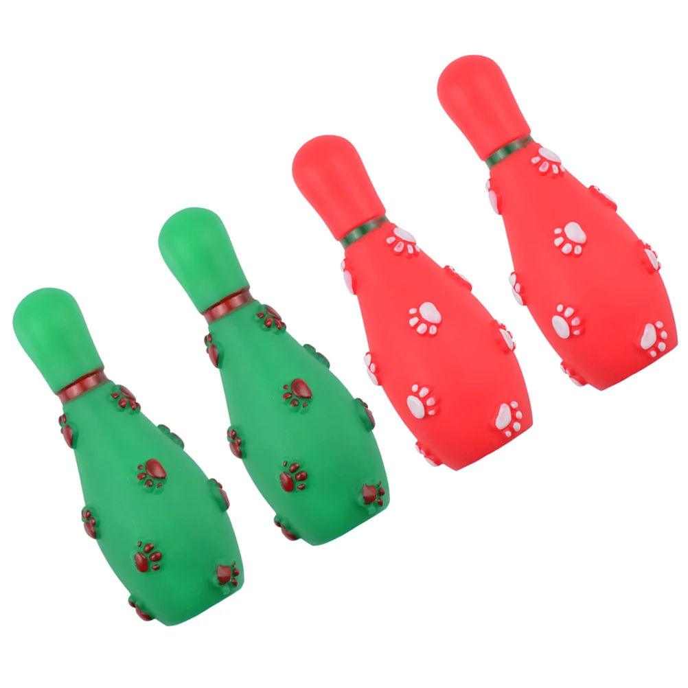 

4Pcs Squeaky Dog Toys Bite-Resistant Pet Pet Chew Plaything Home Pet Teeth Cleaner