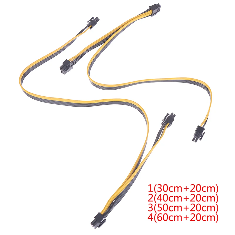 

PCI Express 8-контактный двойной 6 + 2-контактный кабель питания PCIe 8-контактный 1-2 разветвитель