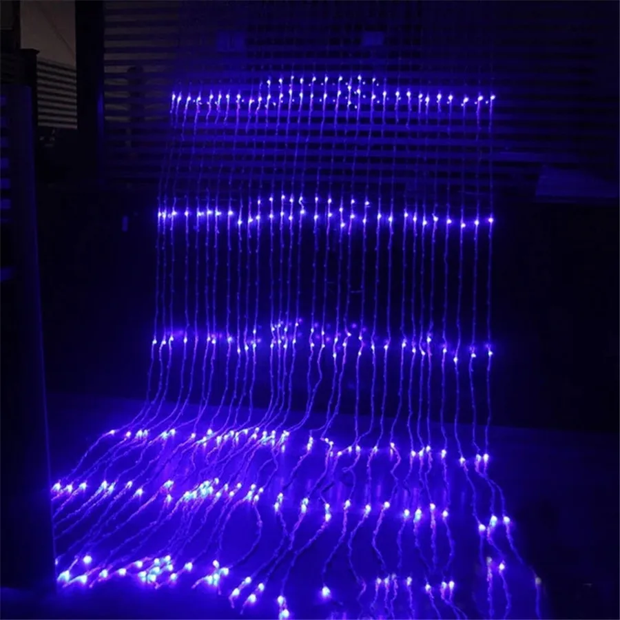 

3X2/3X3M LED Meteor Shower Rain Light Water Flow Waterfall Window Curtain Light Christmas Fairy Light Wedding Garland Light