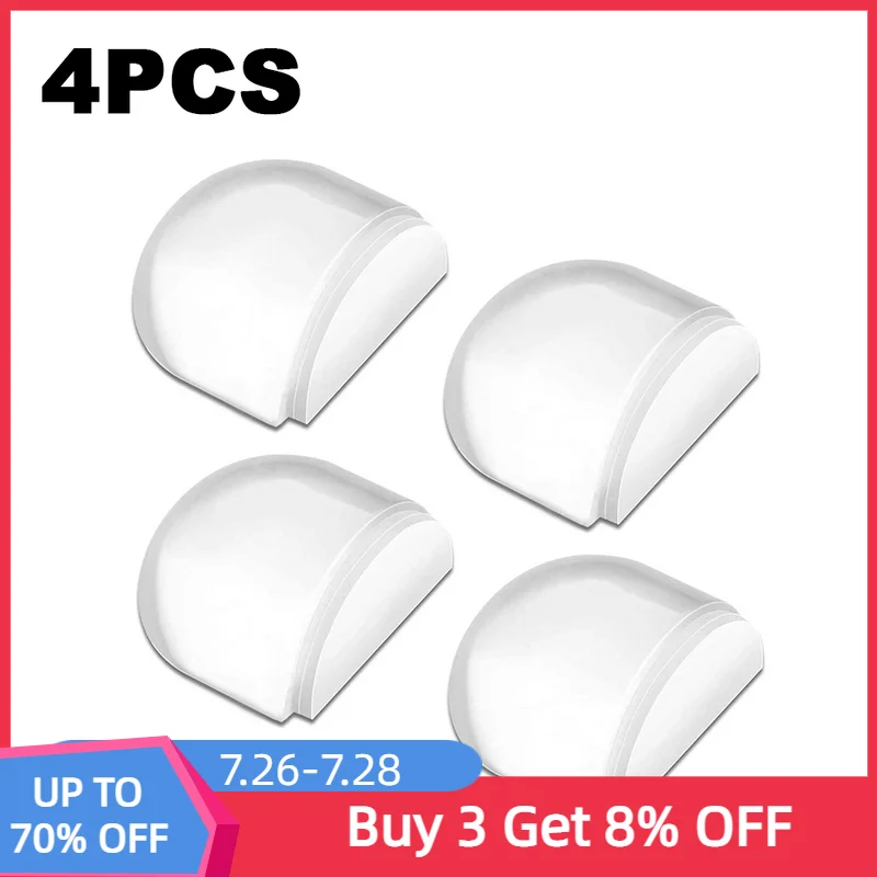 Ограничитель для дверей прозрачный акриловый самоклеящийся защиты стен и мебели