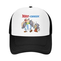 punk unisex asterix and obelix hunting trucker caps adult adjustable baseball cap for men women sports snapback caps summer hats
