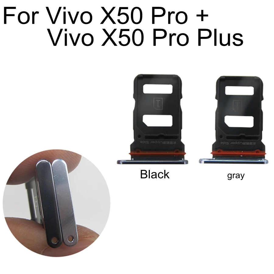 Держатель лотка для Sim-карты Vivo X50 Pro Plus V2011A запасные части микро-ридера Sim-карт |
