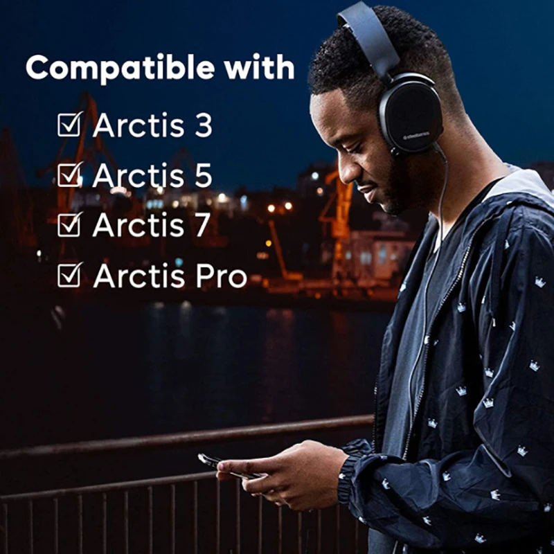Сменный звуковой кабель для Steelseries Arctis 3 5 7 Pro аудиоадаптер наушников