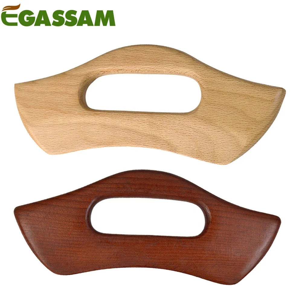 Инструмент для лимфатического дренажа Gua Sha деревянный Антицеллюлитный