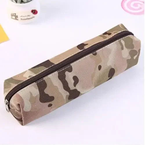 

1 шт., креативный камуфляжный пенал, канцелярские принадлежности, школьные принадлежности для девочек и мальчиков, милая сумка-карандаш, большая емкость, холст, пенал