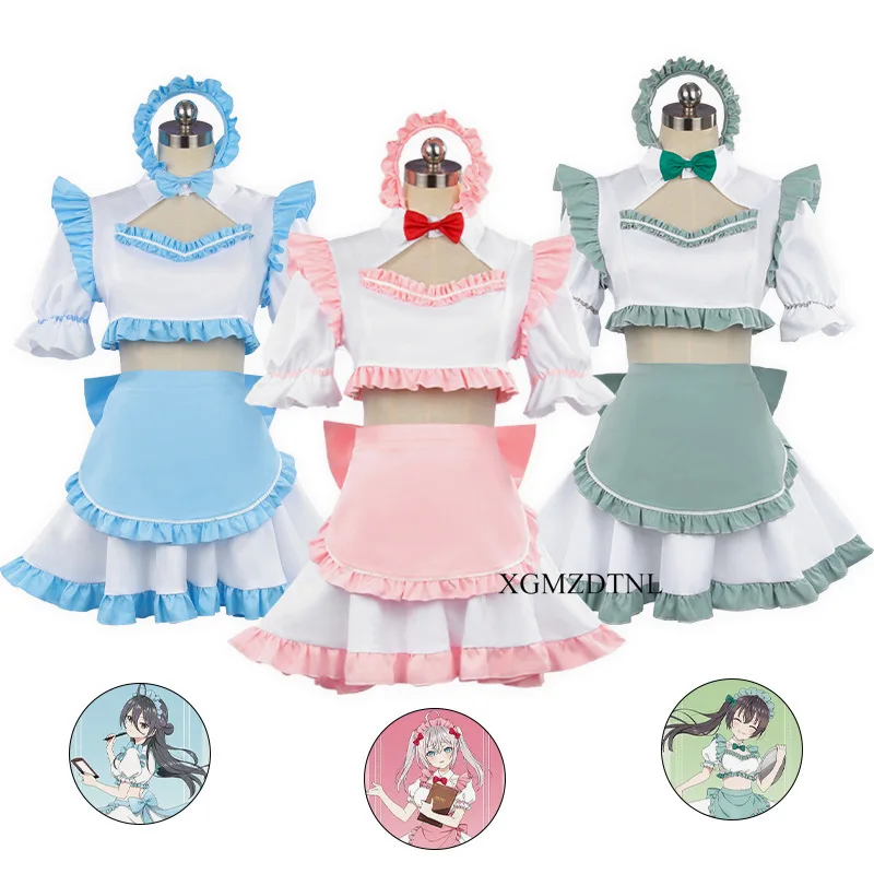 Аниме Alya Sometimes Hides Her Feelings in Russian Alisa Mikhaylovna Kujo Suo Yuki Косплей Костюм горничной Женщина