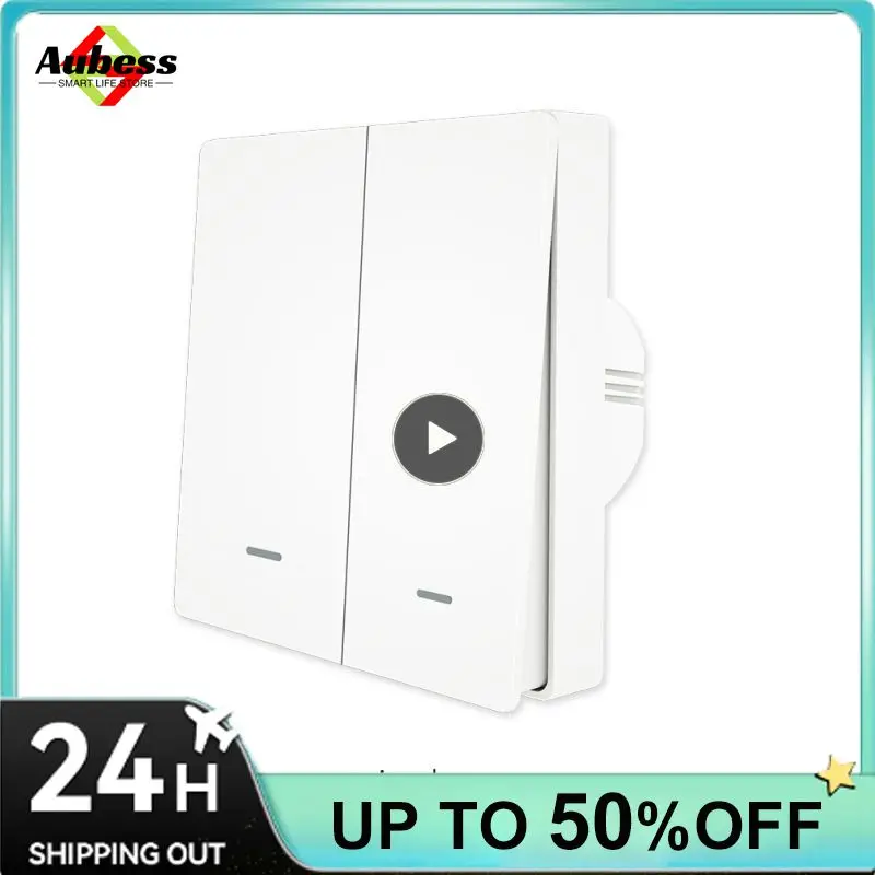 

1PCS Tuya ZigBee Smart Light Switch No Neutral Wire No Capacitor Needed Smart Life App 1/2/3 Gang Works with Alexa Home
