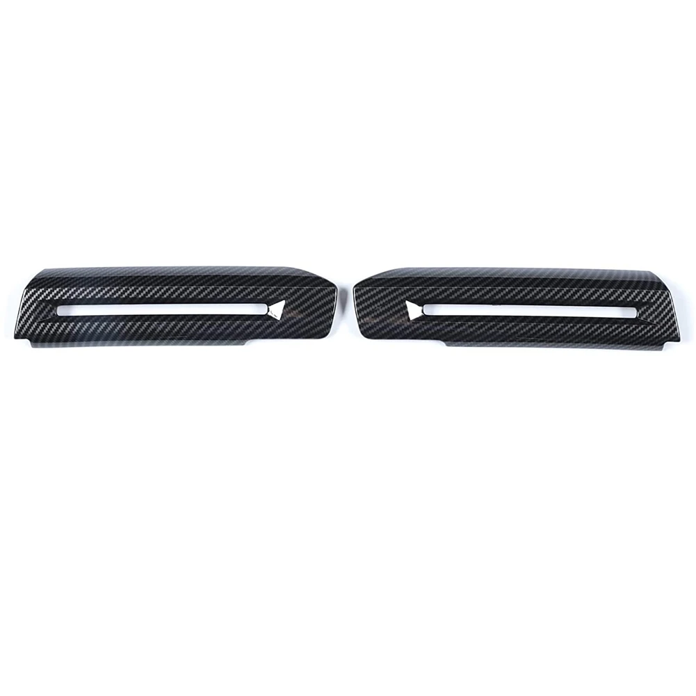 

Interior Door Handle Cover Trim Stickers Decoration Accessories for Ford Mustang 2015-2021, ABS Carbon Fiber Black