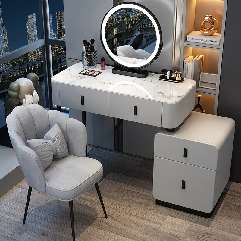 

Desk Cabinet Dressing Table Organizers Storage European Fashion Dressing Table Stool Wood Schminktisch Furniture Comfortable