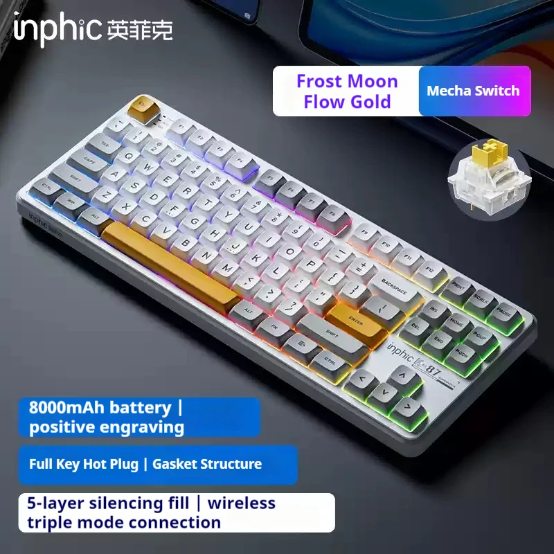 Инфик K87 индивидуальная механическая клавиатура трехрежимная официальная 2 4 г