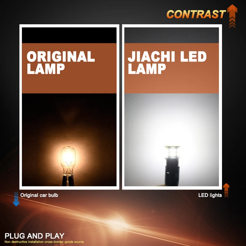 JIACHI 100 шт. 1156 1157 Светодиодные Лампы BA15S P21W 3014 чип 54smd автомобильные запасные задние