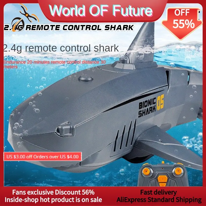 

Rc Whale Shark Toy Robots Remote Control Animals Marine Life Tub Pool Electric Fish Children Bath Toys for Kids Boys Submarine