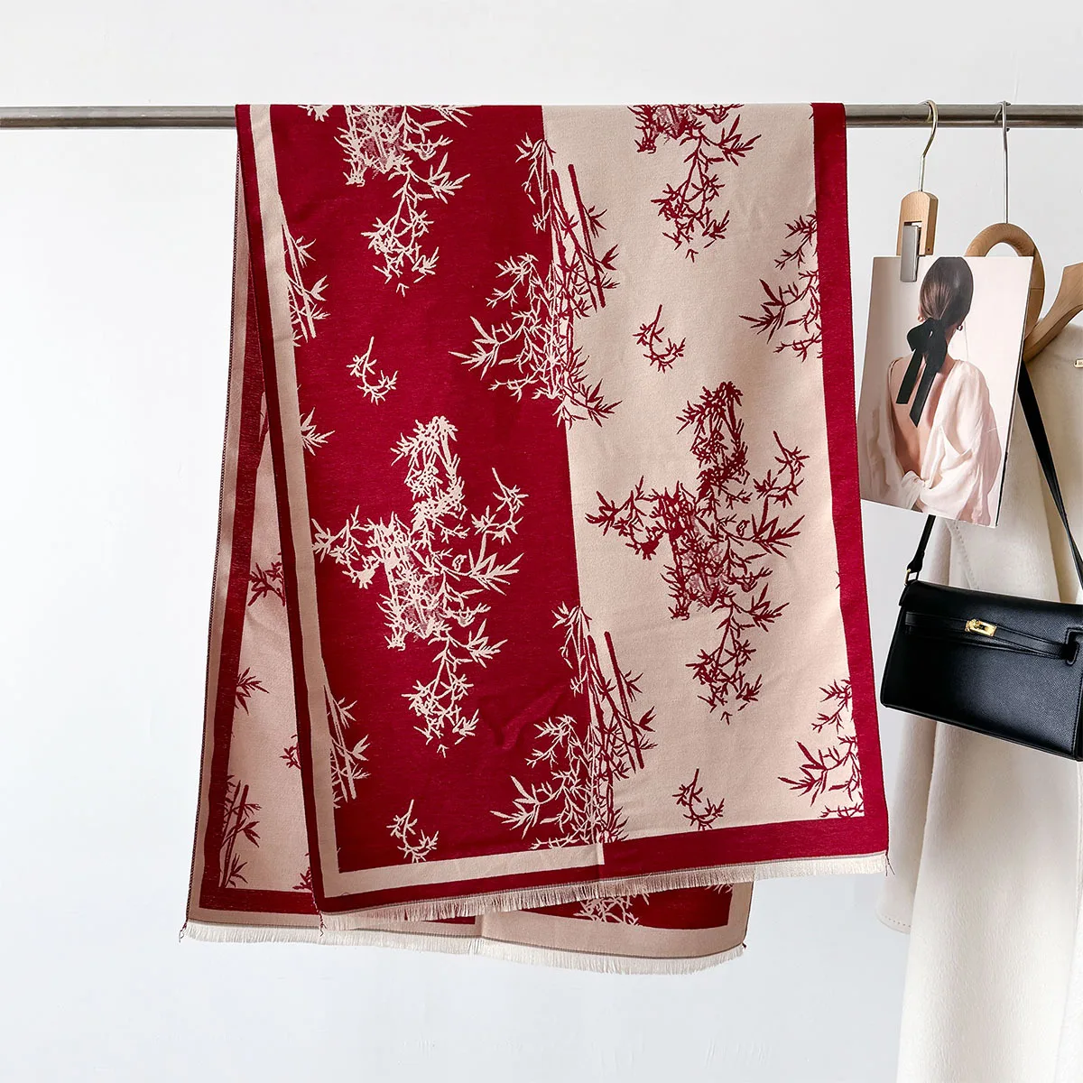 Зимний шарф женские кашемировые шали из пашмины и накидки женский дизайн толстый