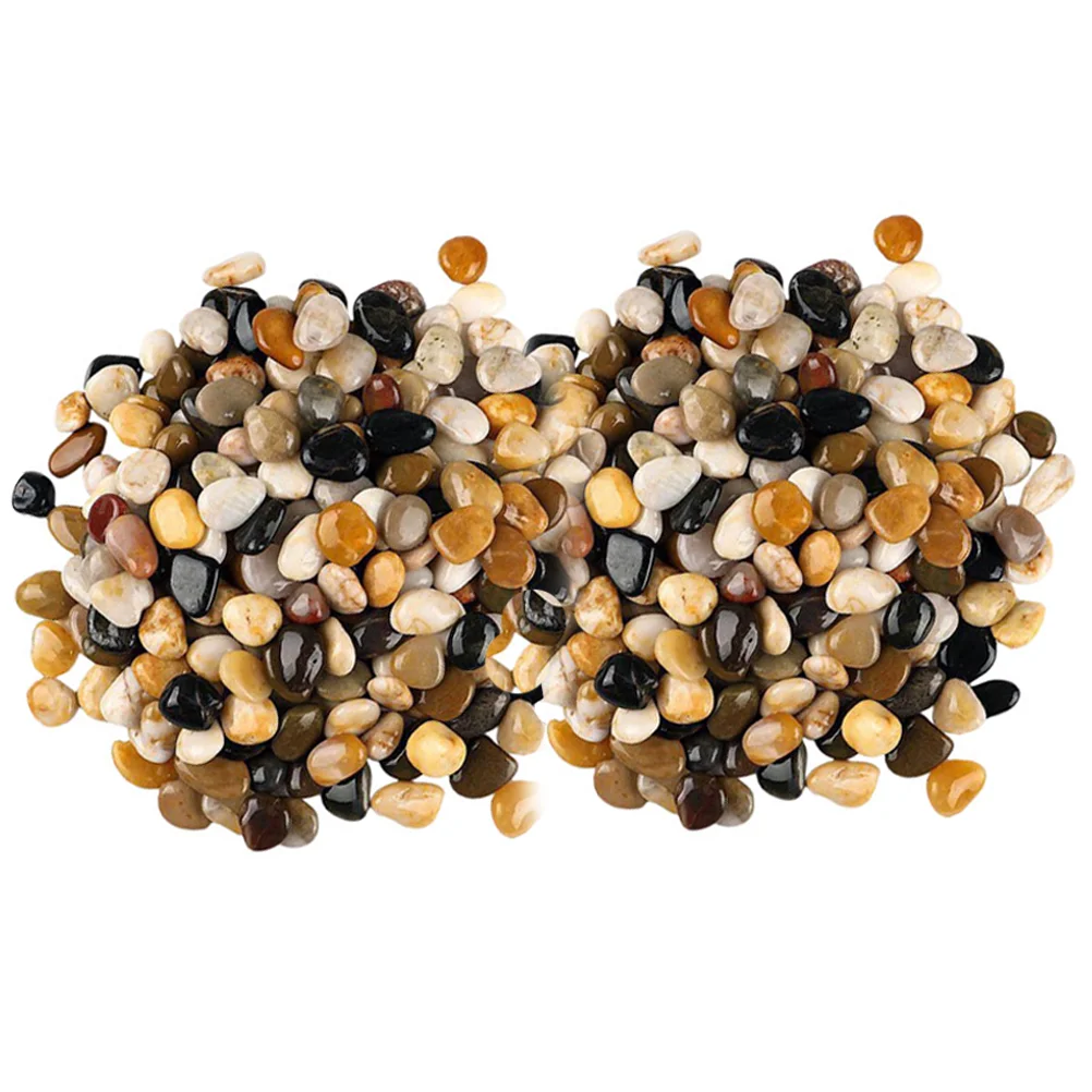 

2 Bags Decorative Stones Decorations Pebbles for Fish Tank Glass Planter Garden Decorative Stones