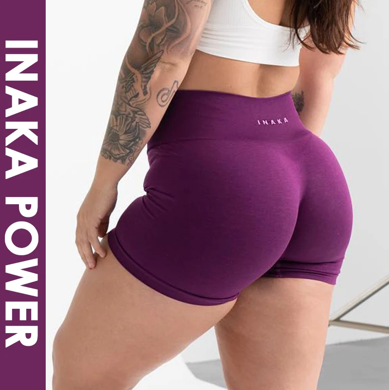 Inaka Women Shorts Girls Gym Sportwears Yoga Inaka Power Shorts Fitness Pants 2023 Fashion Running Outfits Workout Shorts