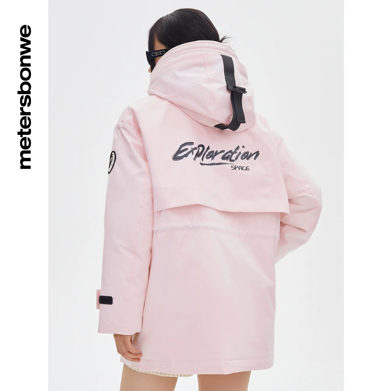 Metersbonwe Hooded Windproof Parker Down Jacket Women Winter Warm Coat Anti-snow Down Coat Female Print Outerwear Brand Clothing