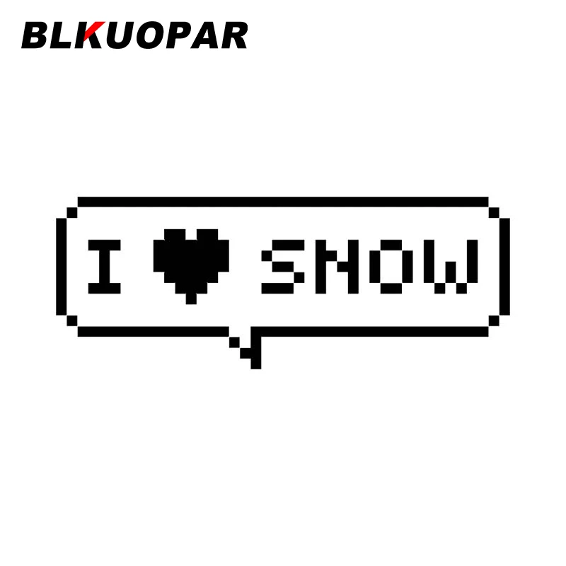 

BLKUOPAR I Love Snow Автомобильная наклейка креативная Водонепроницаемая устойчивая к царапинам наклейка Оригинальное модное украшение для серфин...