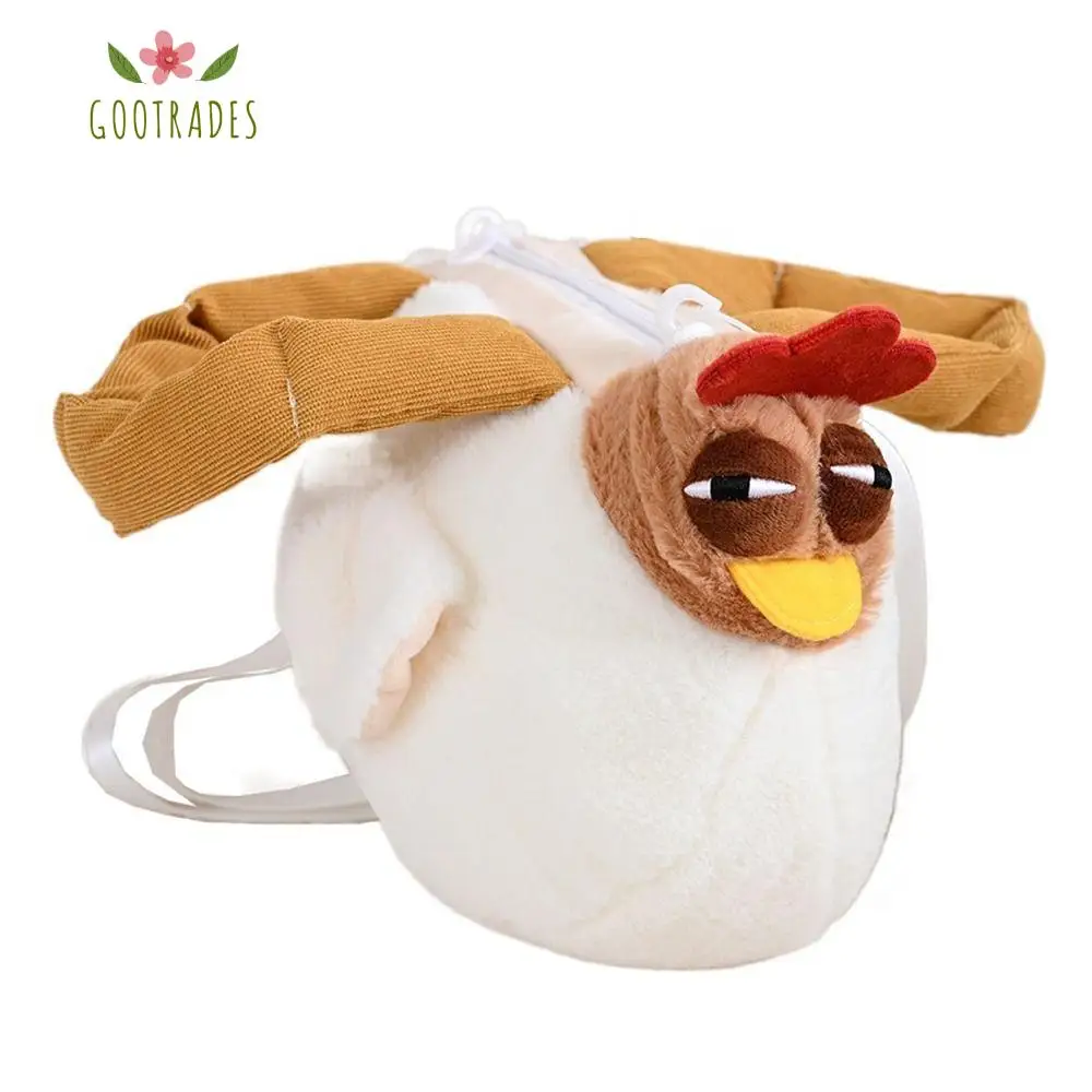 Забавная плюшевая сумка в форме курицы уродливая сумочка Спящая женская кошелек