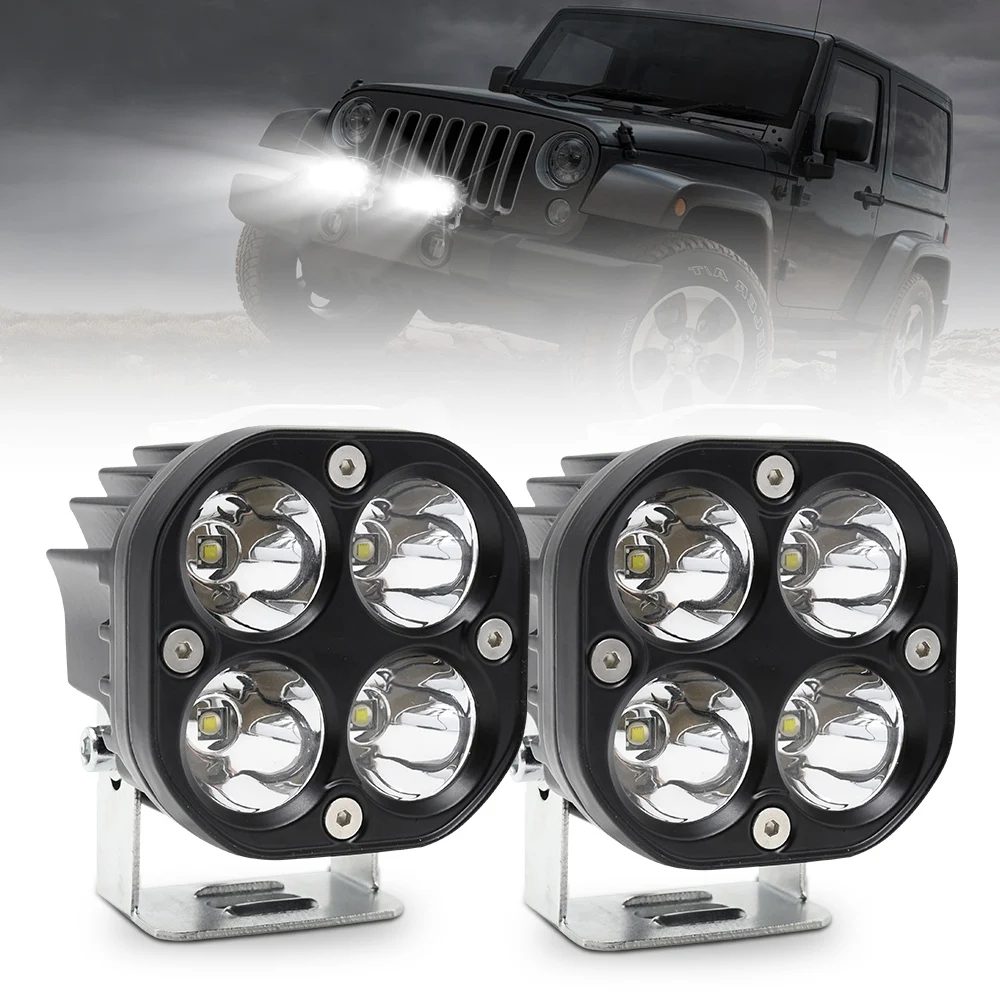 

2pcs 3 Inch 40W Waterproof Fog Light Pod Light Offroad Driving Light Work Auxiliary Light Bumper Light for Car Truck Motorcycle