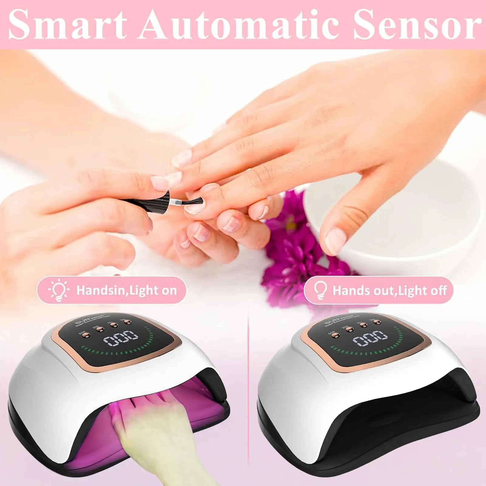 Мощная УФ-светодиодная лампа для ногтей маникюра профессиональная сушилка 72