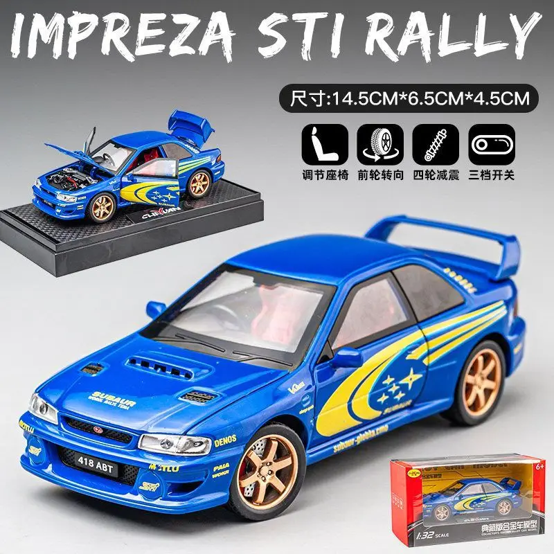 Модель автомобиля Subaru Impreza 1:32 из сплава, литая под давлением, с функцией отката, звуком и светом, коллекционный подарок для фанатов (art.: 3920dbd8ddfd4) - 3920dbd8ddfd4