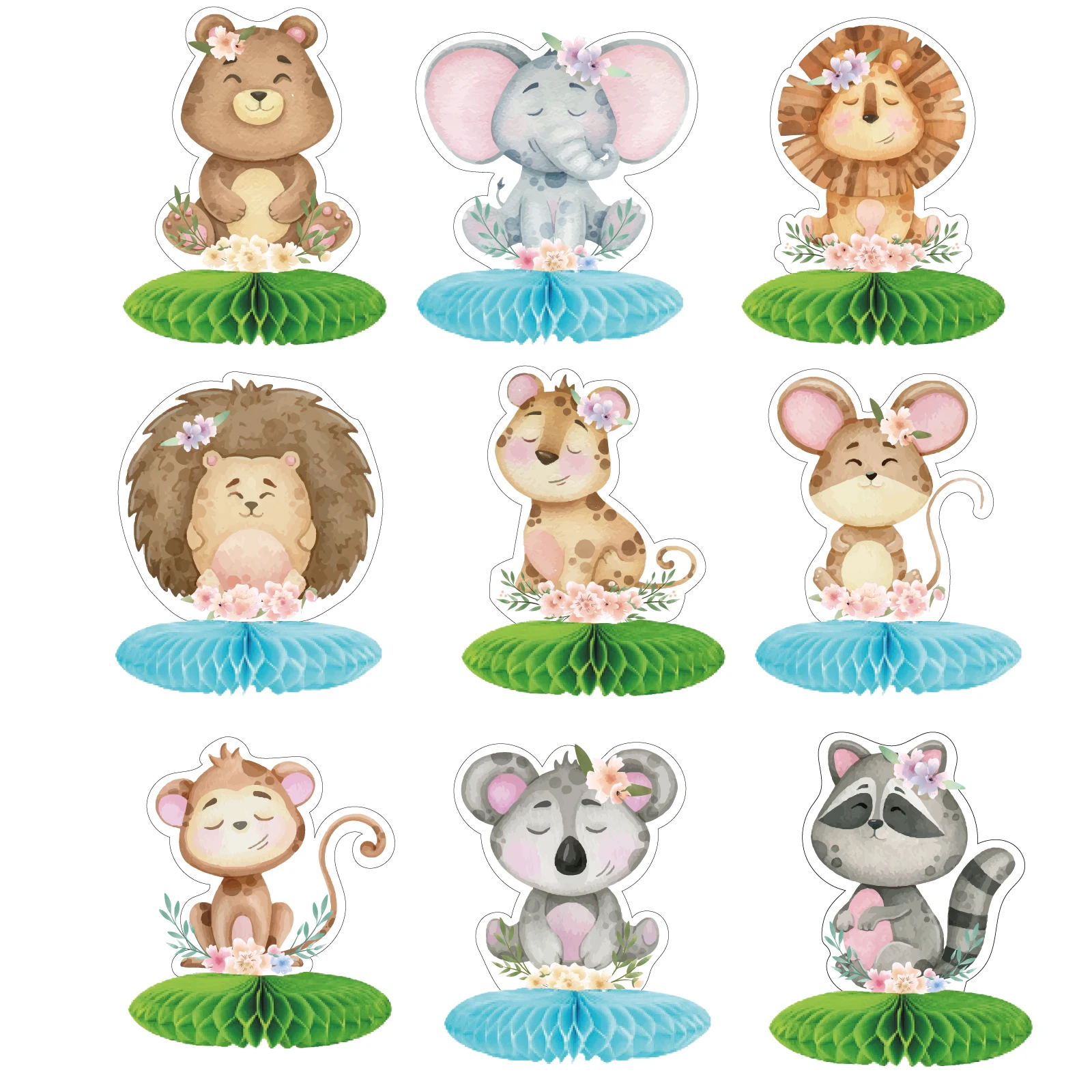 Декор для стола в виде джунглей животных