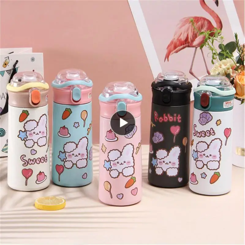 

Мультяшный стиль соломенная чашка для воды портативный нетоксичный термос бутылка с соломинкой 304 нержавеющая сталь Изолированная чашка