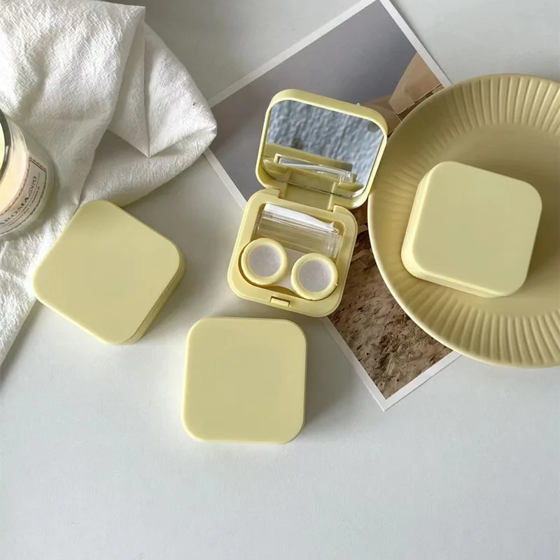 Чехол для контактных линз контейнер хранения коробка ухода с зеркалом