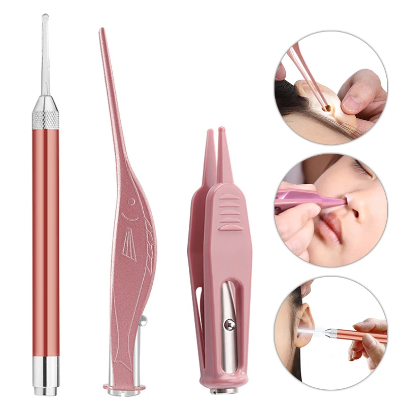 

Прибор для чистки ушей и носа со светодиодной подсветкой