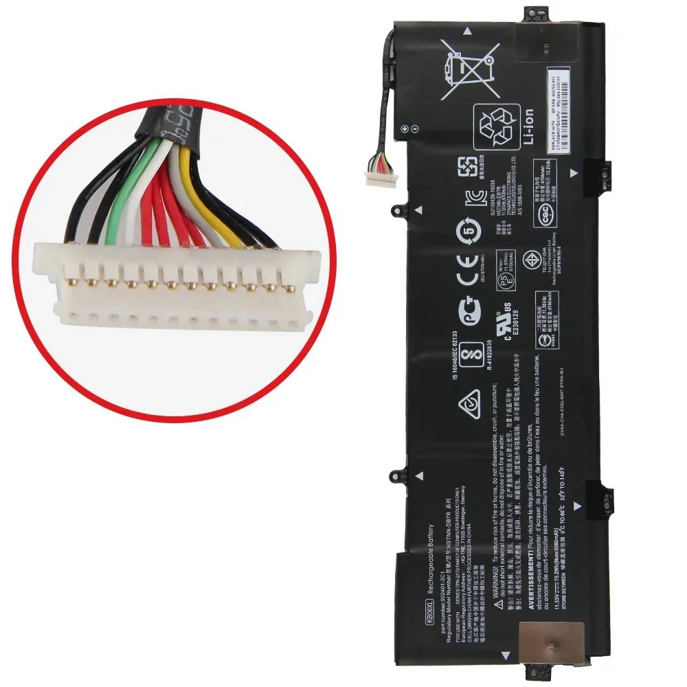 Сменный аккумулятор KB06XL для HP Spectre X360 15-B Z6K97EA 902401-2C1 Z6L01EA Z6K99EA 6860 мАч