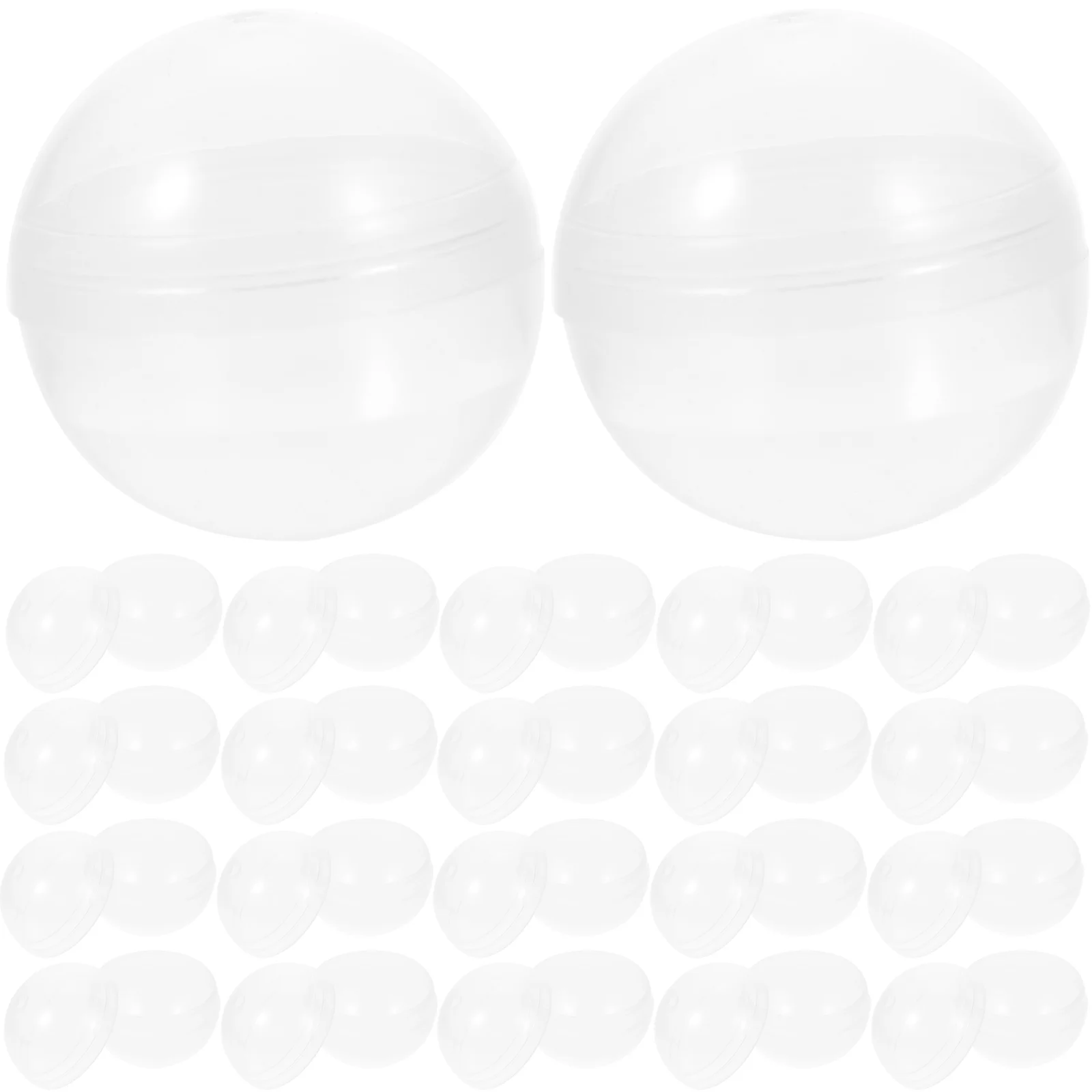 

100 Pcs Transparent Shell Plastic Packaging Ball Children Toy Stroage Balls Desktop Claw The