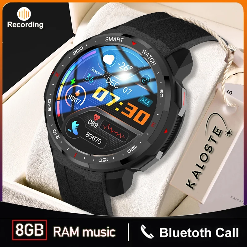 

2022 Bluetooth Call Smart Watch Men 8G ROM Recording TWS Local Music Smartwatch For Huawei Xiaomi Compass Sport Fitness Clock