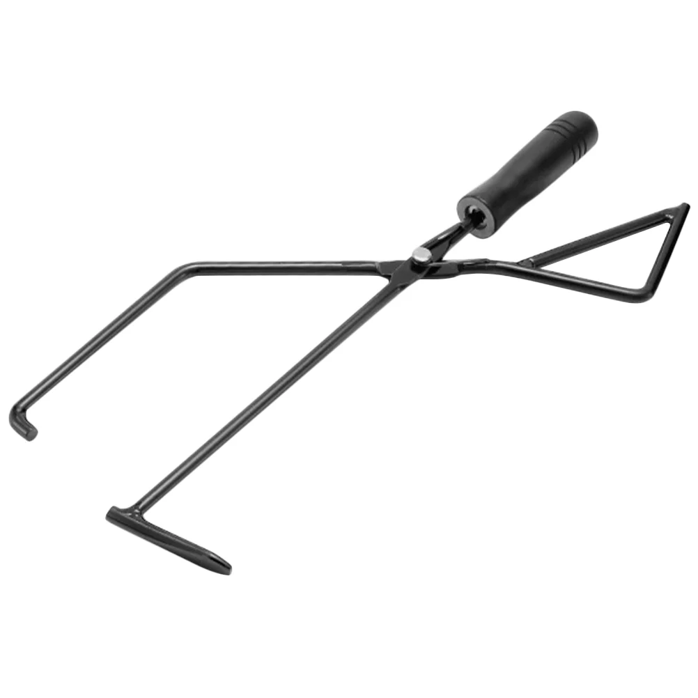 

Tong Charcoal Tongs Scissor Fire Grabber Firewood Barbecue Log Scissors Iron Camping Crab Artifact Claw Picker Clamp Serving